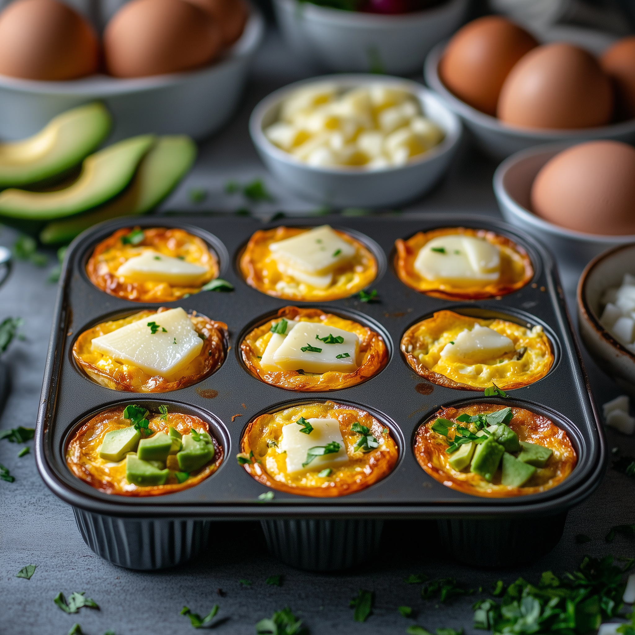 Spicy Cheesy Sausage Egg Cups